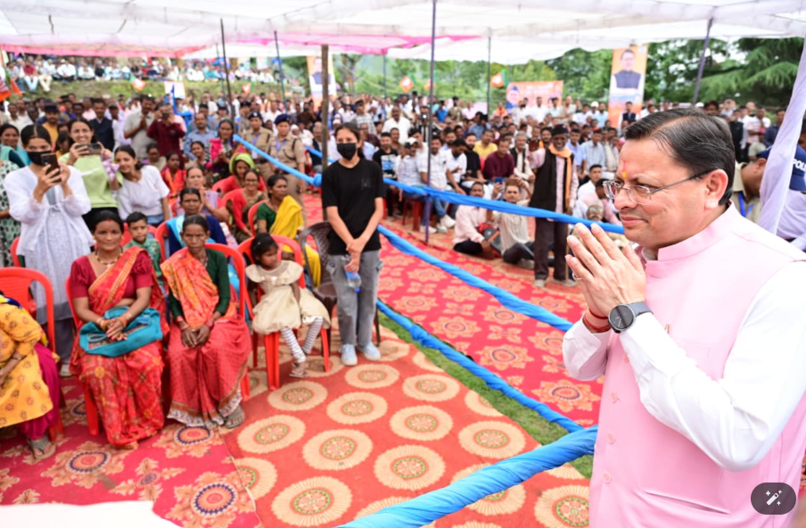 मुख्यमंत्री ने दन्या में जनसभा को किया संबोधित, क्षेत्र के विकास की कई महत्वपूर्ण घोषणाएं