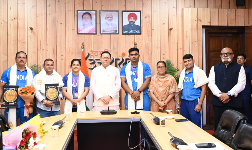 खेल प्रतिभाओं को हरसंभव प्रोत्साहन और विश्वस्तरीय सुविधाएँ उपलब्ध कराना सरकार की प्राथमिकता: मुख्यमंत्री धामी